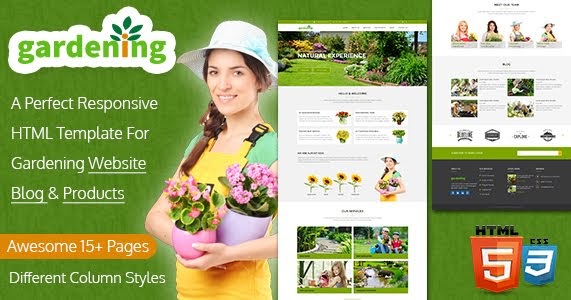 Gardening - Landscaping & Patio Website Template, Responsive HTML CSS ...