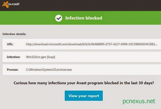 avast firewall infection blocked