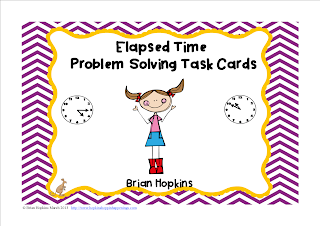 Elapsed Time Problem Solving Task Cards
