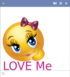 Love me Facebook sticker