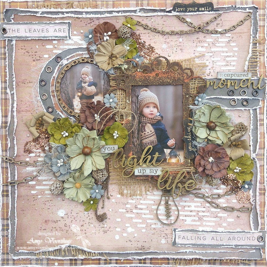 Amy's Pretty Papers: You Light up my Life Layout for ***49 and Market ...