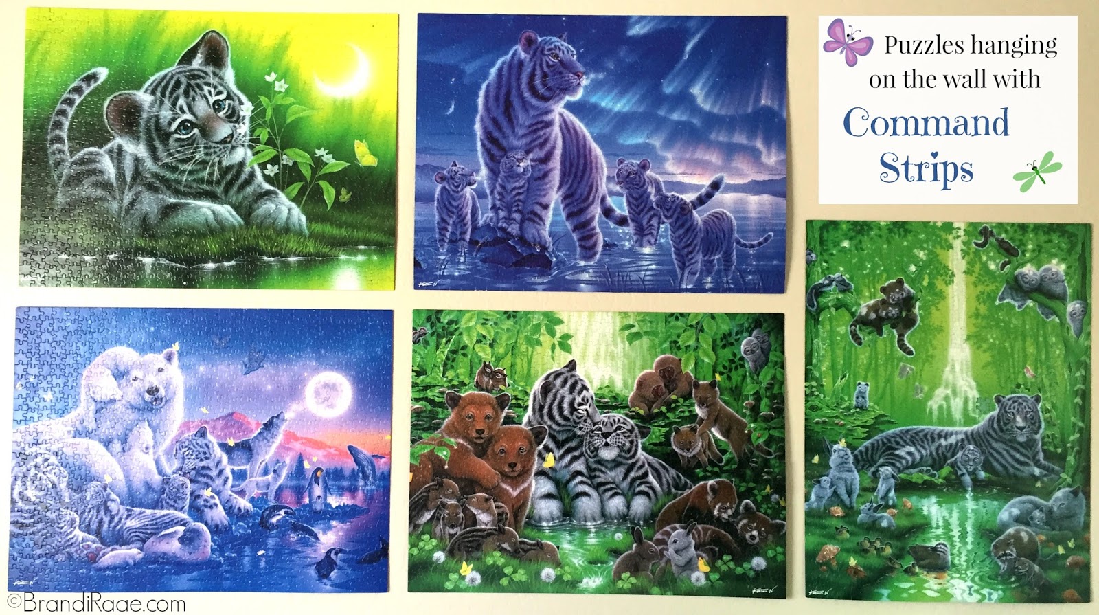 Brandi Raae How to Hang a Puzzle on Your Wall (without a frame)