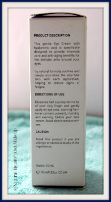 Atlantis Skincare Eye Cream With Hyaluronic Acid product description