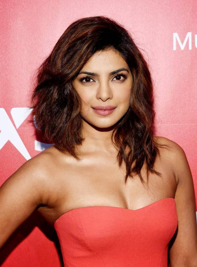 Priyanka Chopra Hot Stills in Red Dress
