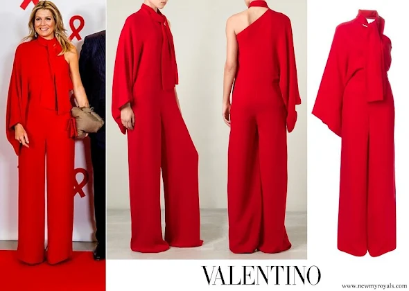 Queen Maxima wore VALENTINO One-Shoulder Jumpsuit