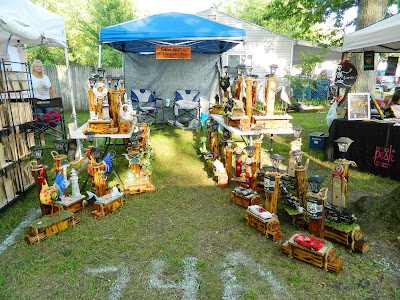 Solar lamps at Montrose Blueberry Festival Michigan