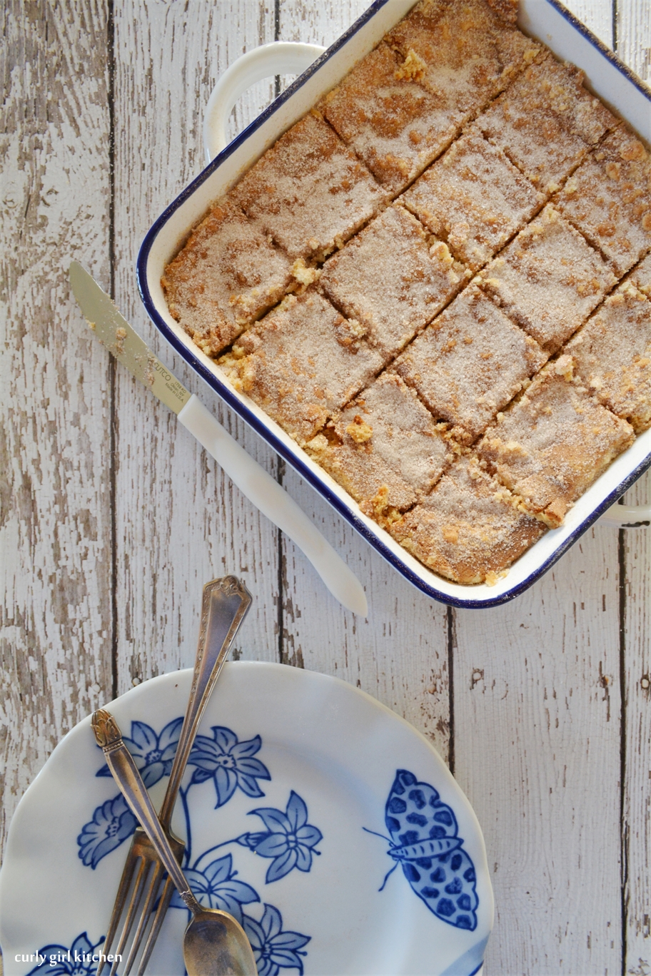 Curly Girl Kitchen Snickerdoodle Shortbread Bars