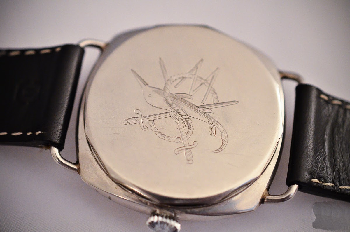 Swiss Design Watches: Engraved case back---Vintage Panerai Rolex Radiomir