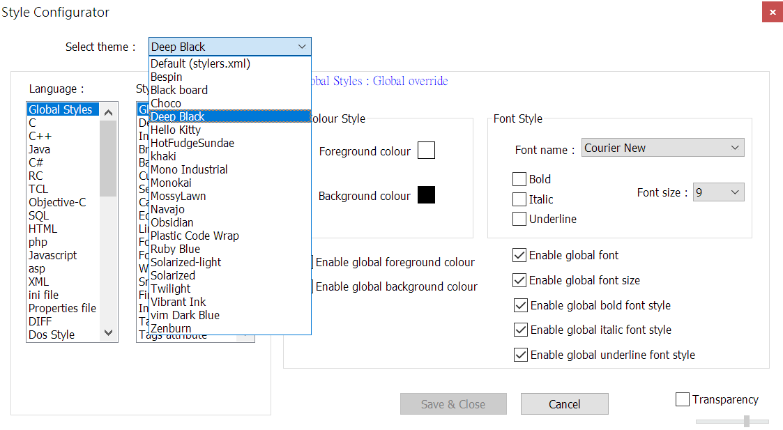 How to make notepad++ dark theme - mysticose