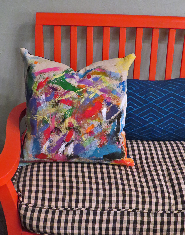 Inspired Yet Again How To Make An Abstract Art Pillow