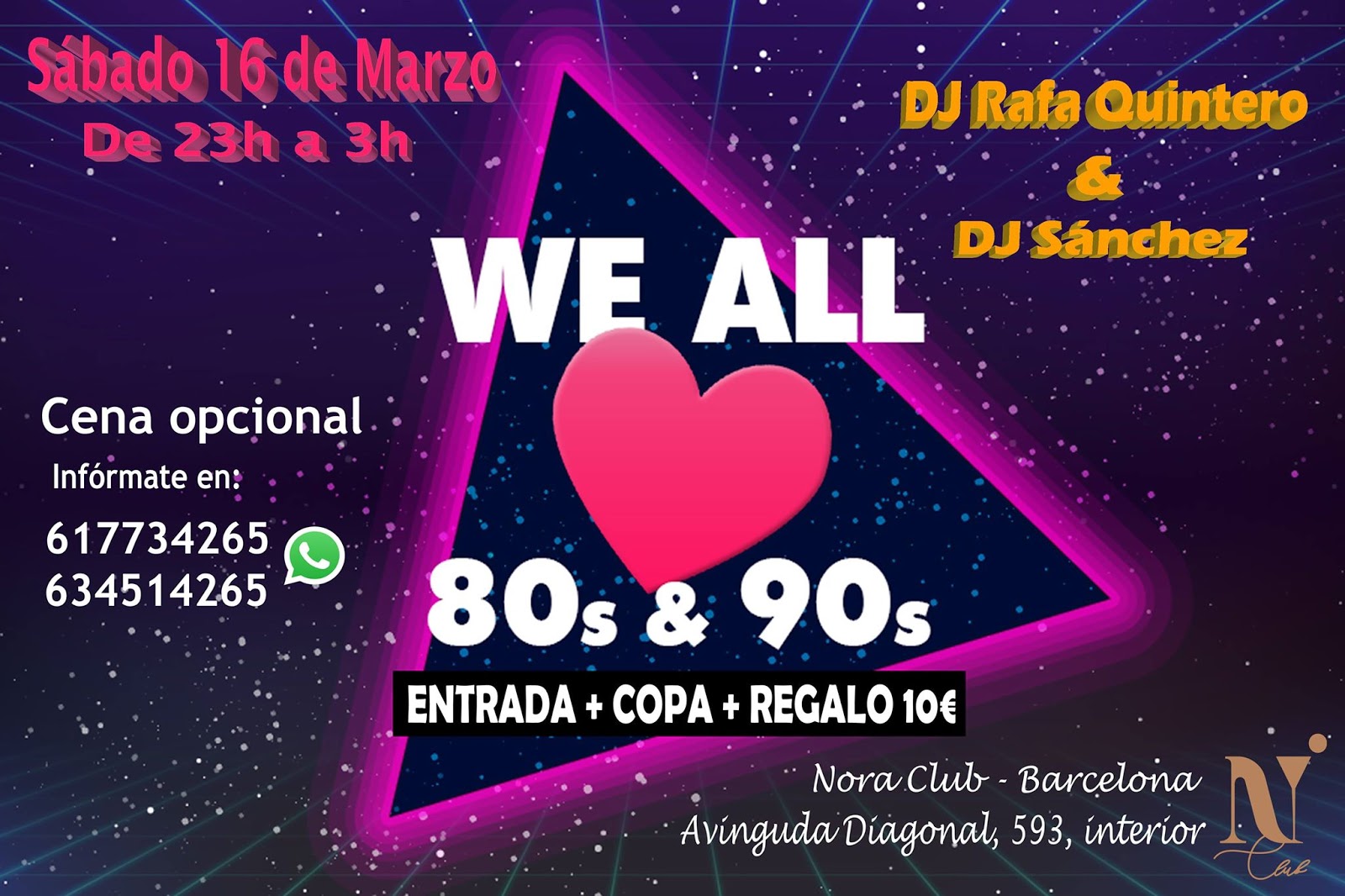 Flyer Fiesta We Love 80s & 90s