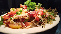 Roasted Ham and sprouts salad Mediterranean diet