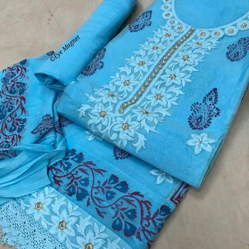 Organdi cotton Dress materials