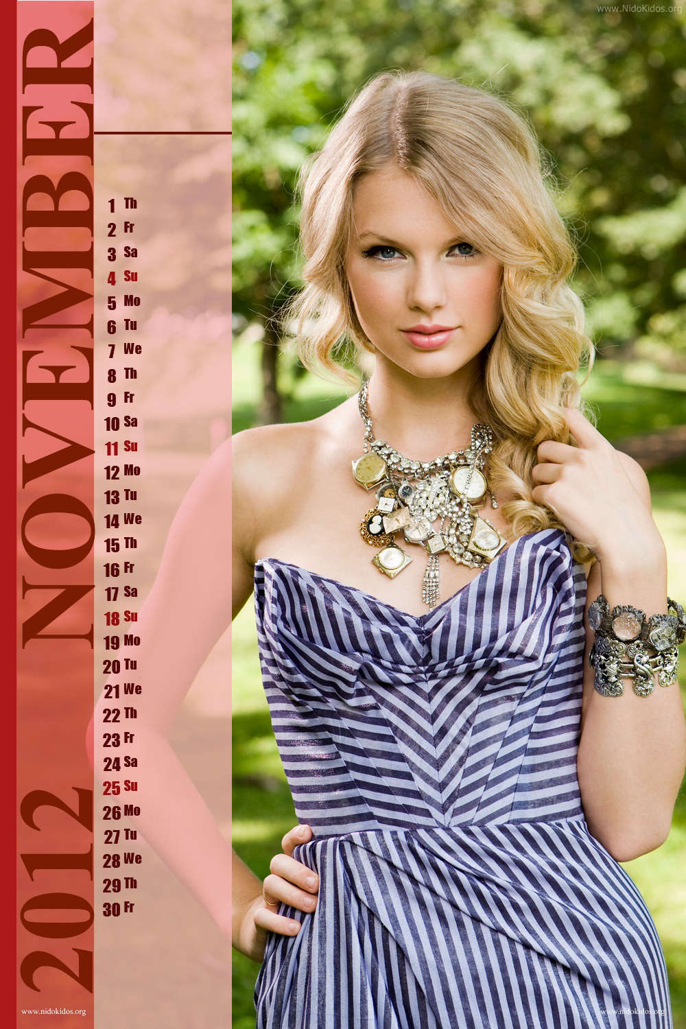 funkyvintagetees Taylor Swift Calendar 2012