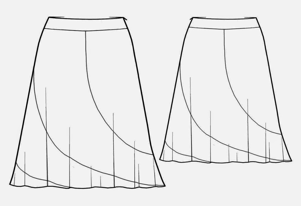 Юбка восьмиклинка чертеж