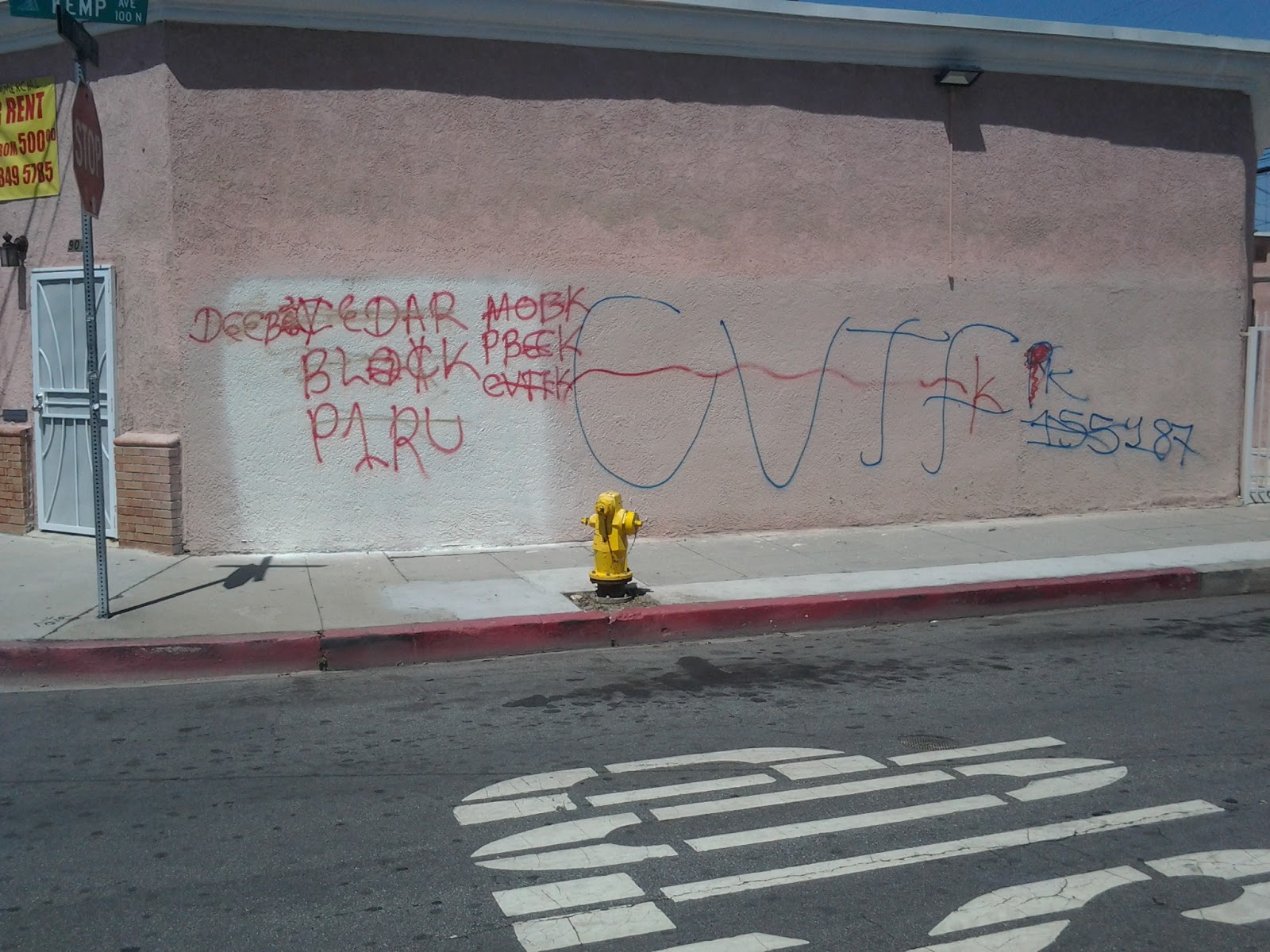 blood piru brims gangs graffiti Cedar block piru