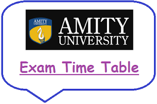 Amity University Date Sheet 2020