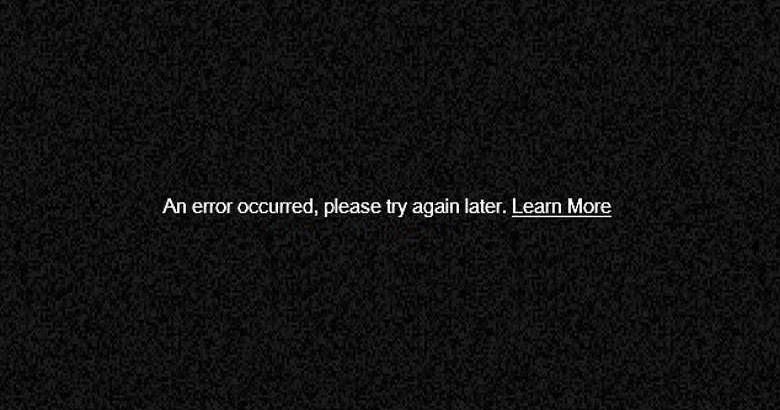 An error occurred please try again later. An error occurred please try again later