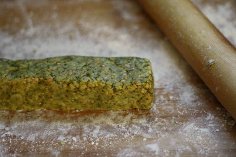 Hemp-Chia-Flax Einkorn Cracker dough