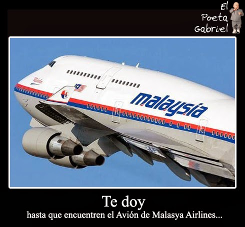 Te doy hasta que encuentren el Avión de Malasya Airlines