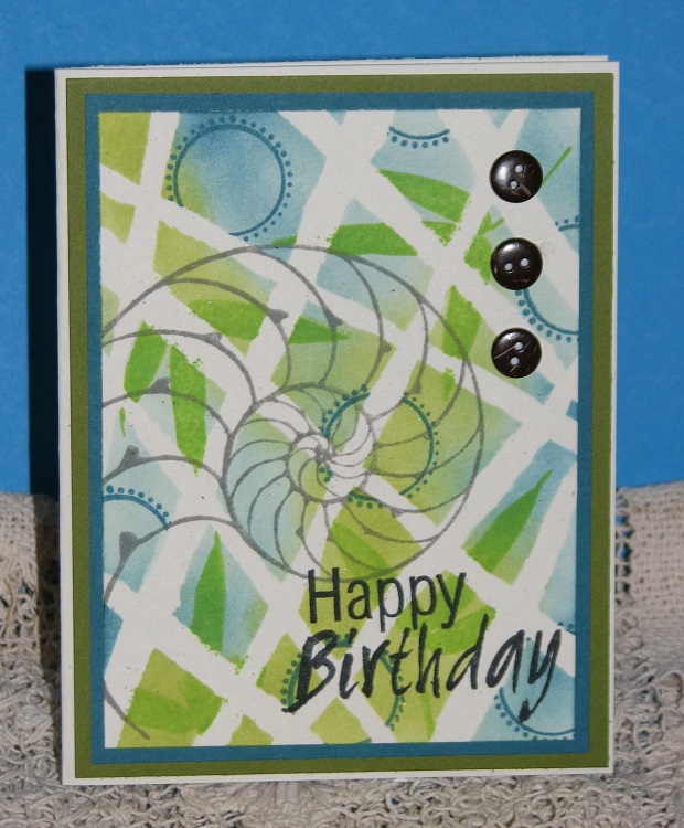 Ink Stains Masking Tape Techniques Challenge