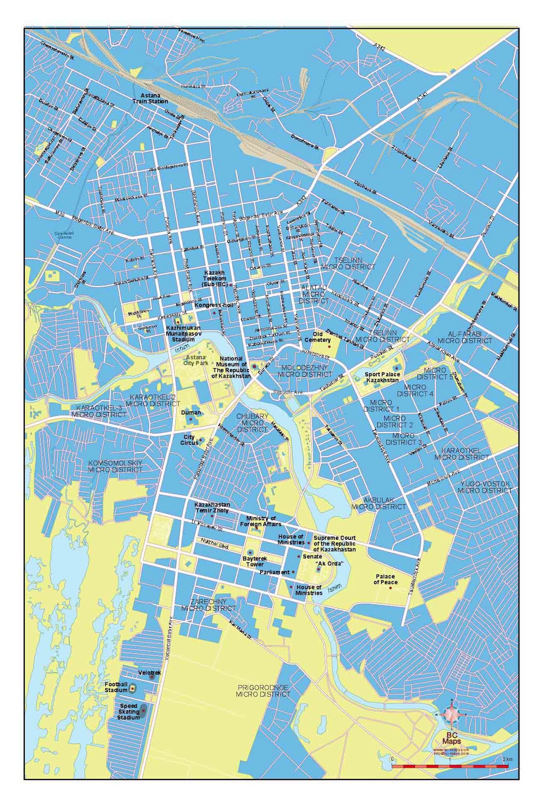 Покажи карту астаны. Астана карта города. Нурсултан Астана на карте. Центр Астаны на карте. Астана карта схема.