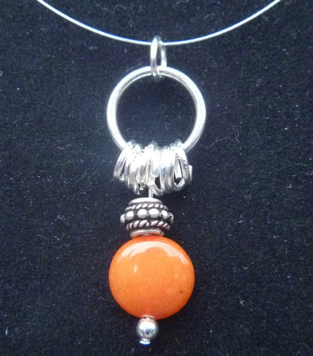 Orange Bead Pendant