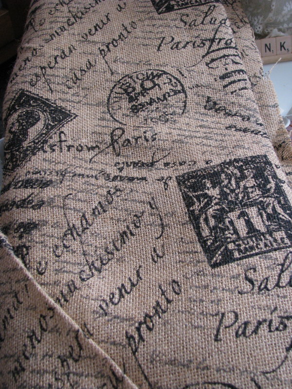Wayside Treasures Printed burlap at JoAnn Fabric!
