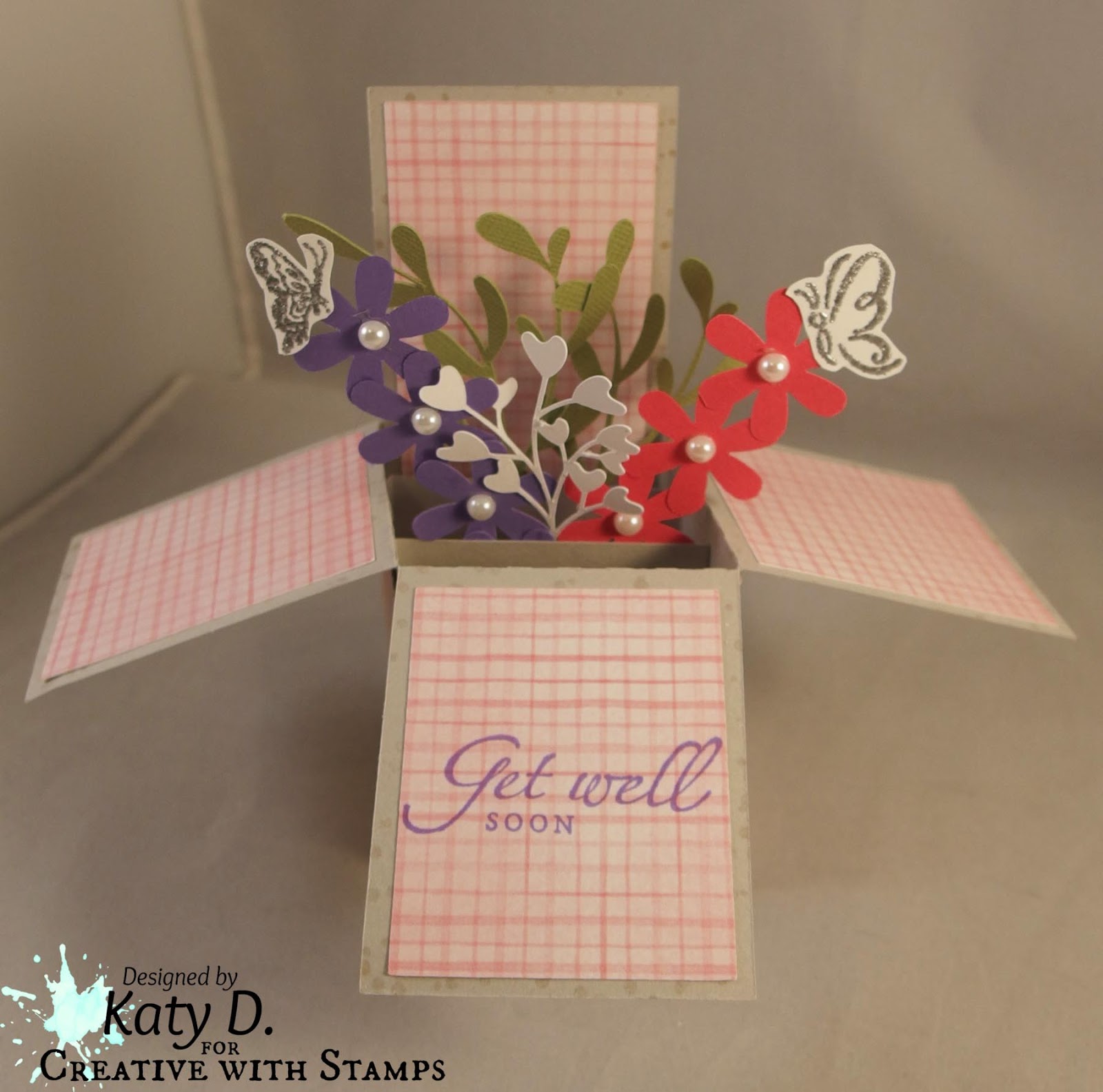 I like to cut and paste Get Well Pop Up Card