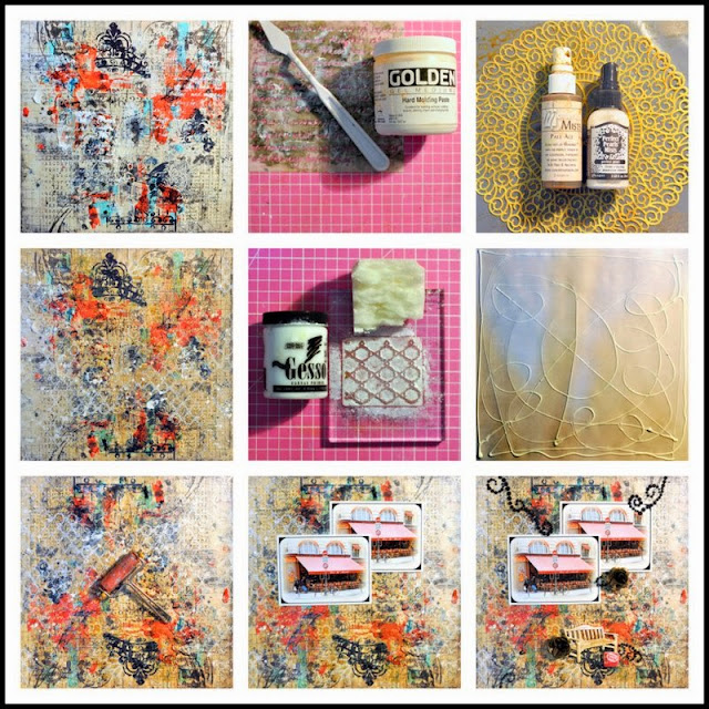 SCRAP ADDICT Mixed Media Background Tutorial {based on 'Pavement