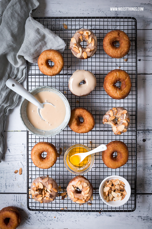 Honig Donuts selber machen Rezept ohne Fritteuse, ohne Donutmaker