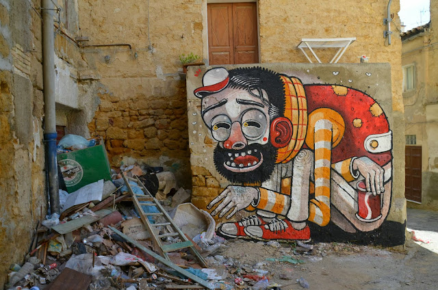 "Trash Only Salvation" New Street Art Piece By Mr Thoms In Sicily, Italy. 5