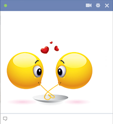 Romantic spaghetti Facebook emoticons