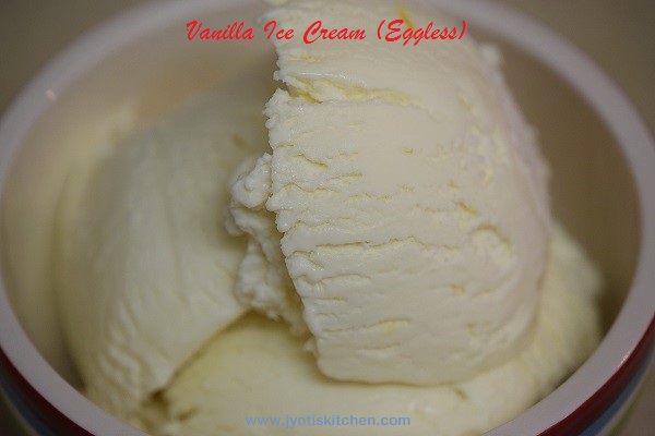 Vanilla Ice Cream (Eggless) recipe with step by step photo