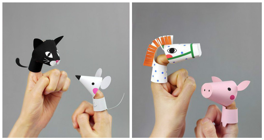 Contribuyente Sinis negro Divertidos Titeres de papel para hacer con los niños ~ cositasconmesh