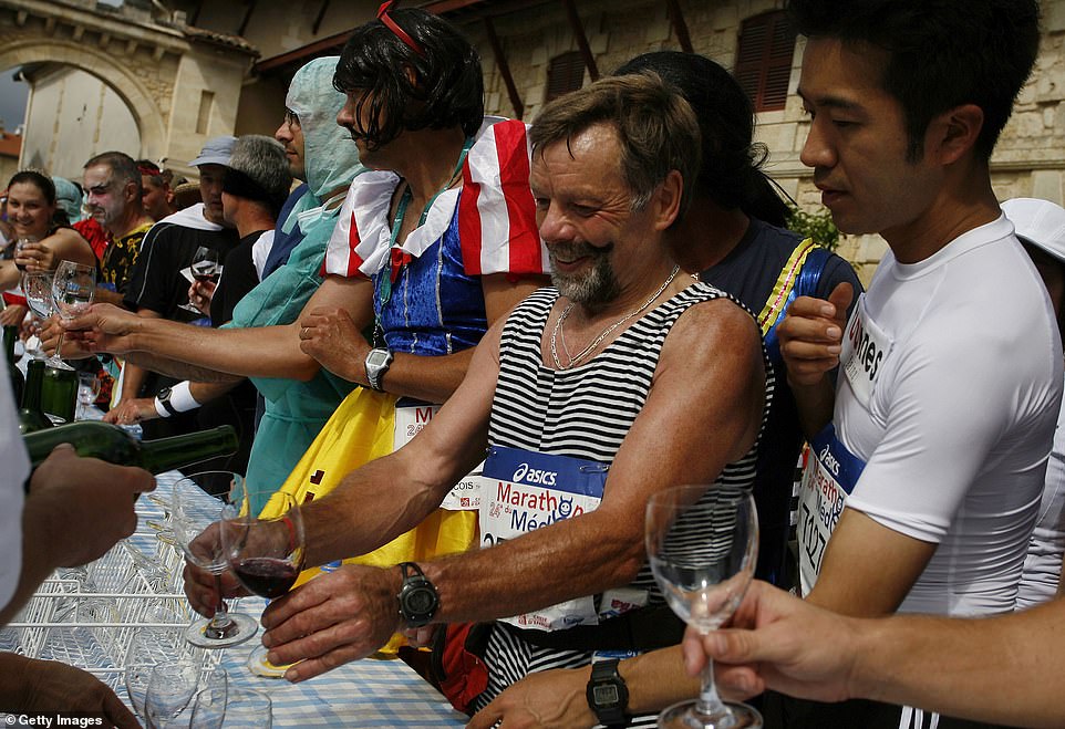 French Marathon Where People Drink Wine And Eat Cheese