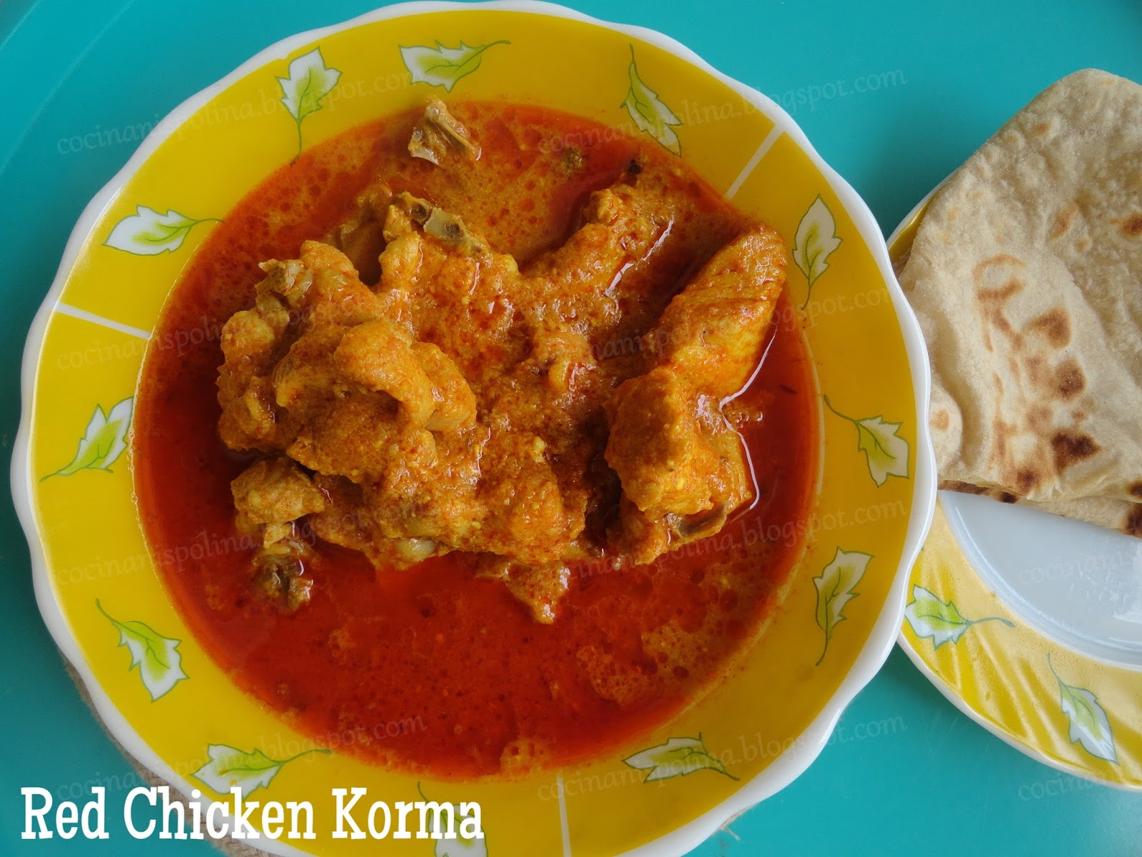Cocinanispolina {Recipe}Red Chicken Korma