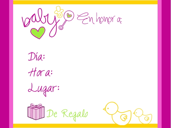 Invitacion Baby Imprimible