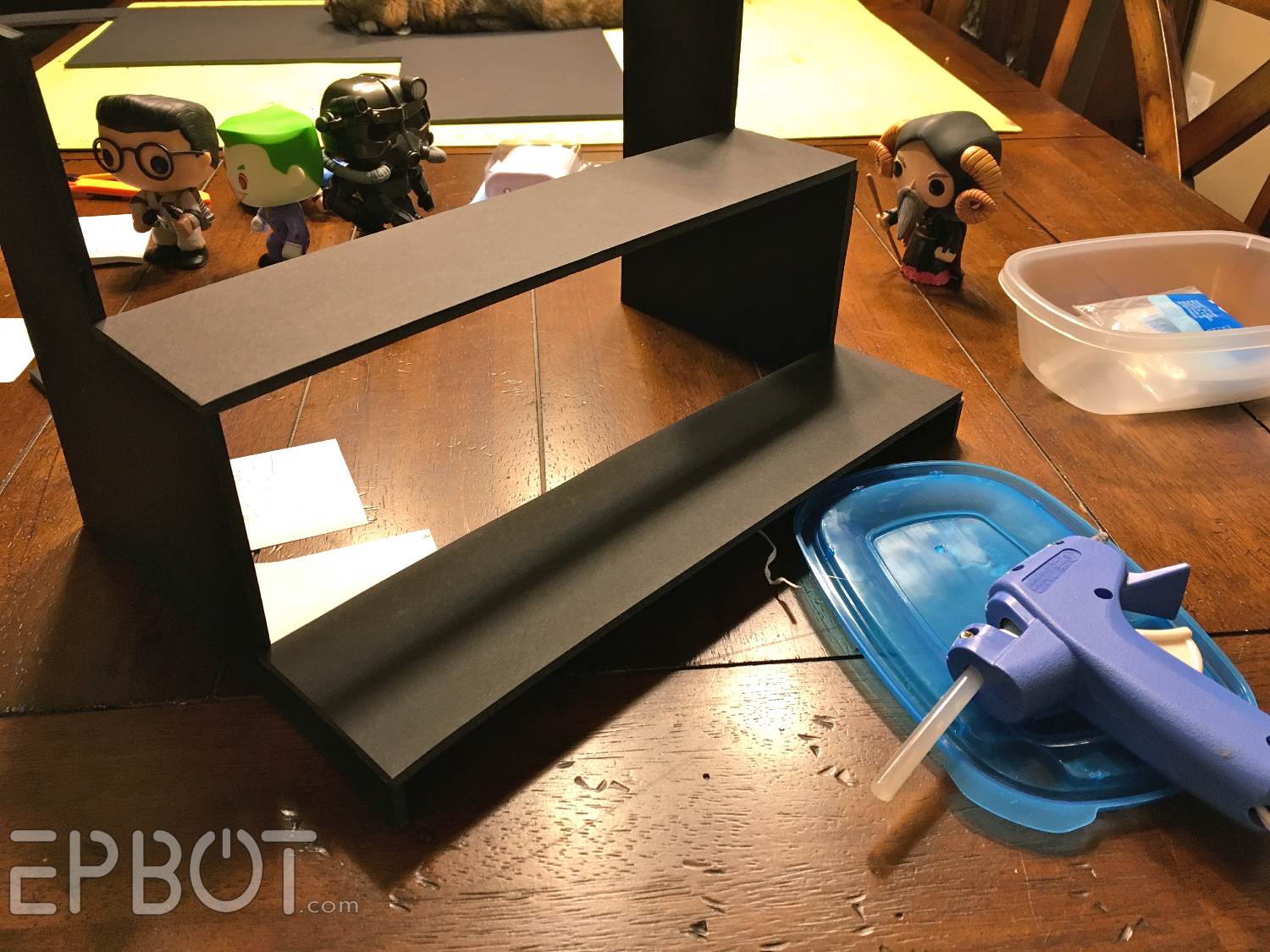 EPBOT Quick Craft Make A POP Figure Display Shelf From Foam Board!