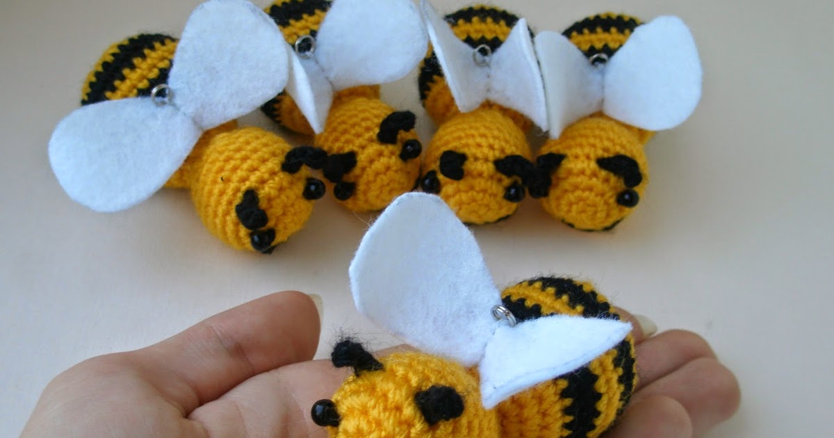 Пчелка из плюшевой пряжи крючком схема