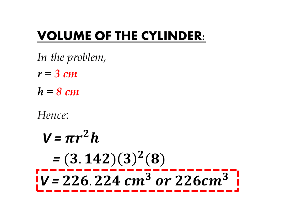 Volume of a Cylinder