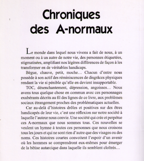 Chroniques des A-normaux - Auteur Leroux Nicolas
