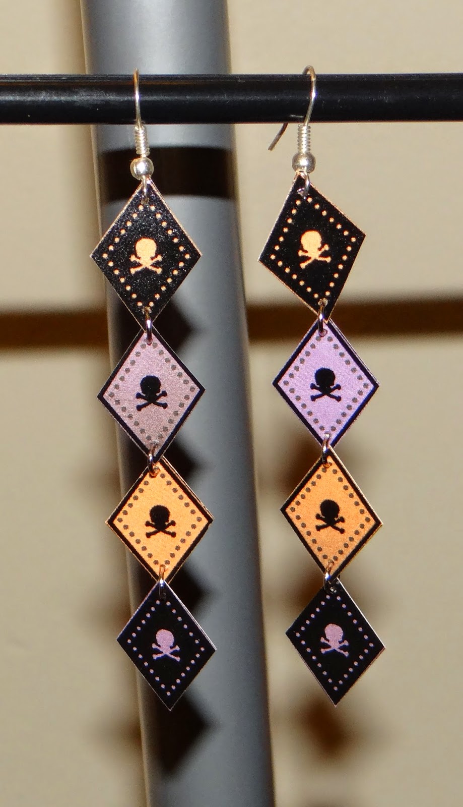 Amber's Craft a Week Blog Scrap Cardstock Halloween Earrings