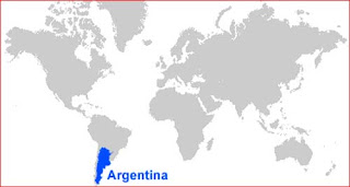 Gambar Peta letak Argentina
