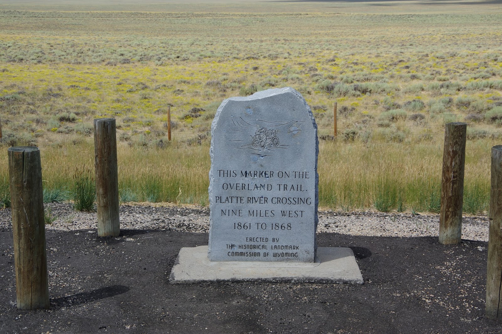 Some Gave All Overland Trail Marker, Carbon County Wyoming