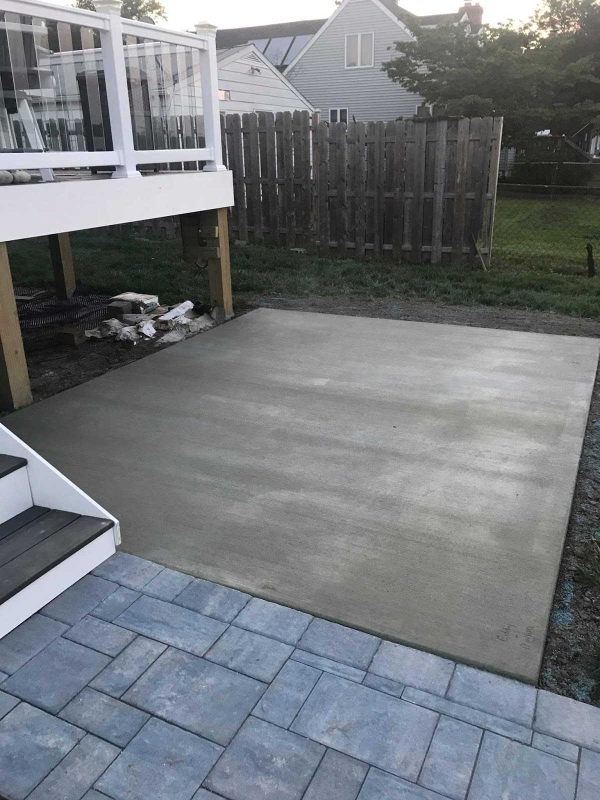 Custom Stoneworks & Design Inc. Concrete pad for hot tub in Dundalk