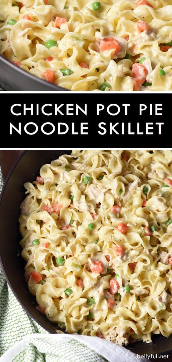 CHICKEN POT PIE NOODLE SKILLET Awesome Foods