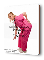 blog picture of nurse grabbing lower back with sciatica