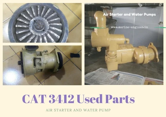 Raw Water Pump, Air Starter, used, second hand, recondition, Ship machine, Caterpillar machine, CAT engine part, Genuine , OEM , Reliable, ready to install, dispatch, RPM, Order