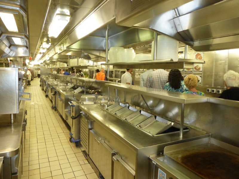 Main galley kitchen chef of cruise line